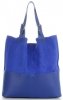GEANȚĂ DIN PIELE shopper bag Genuine Leather cobalt 605